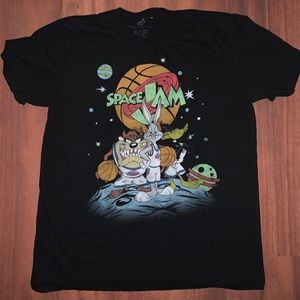 Black SPACE JAM graphic tee